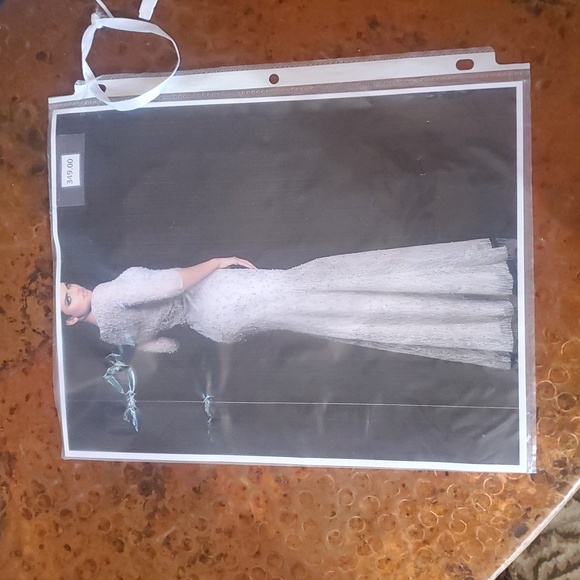 Lucci Lu Formal Elegant Burgandy Embellished Lace Maxi Sz. 10 Event Gown NWT - Picture 12 of 16